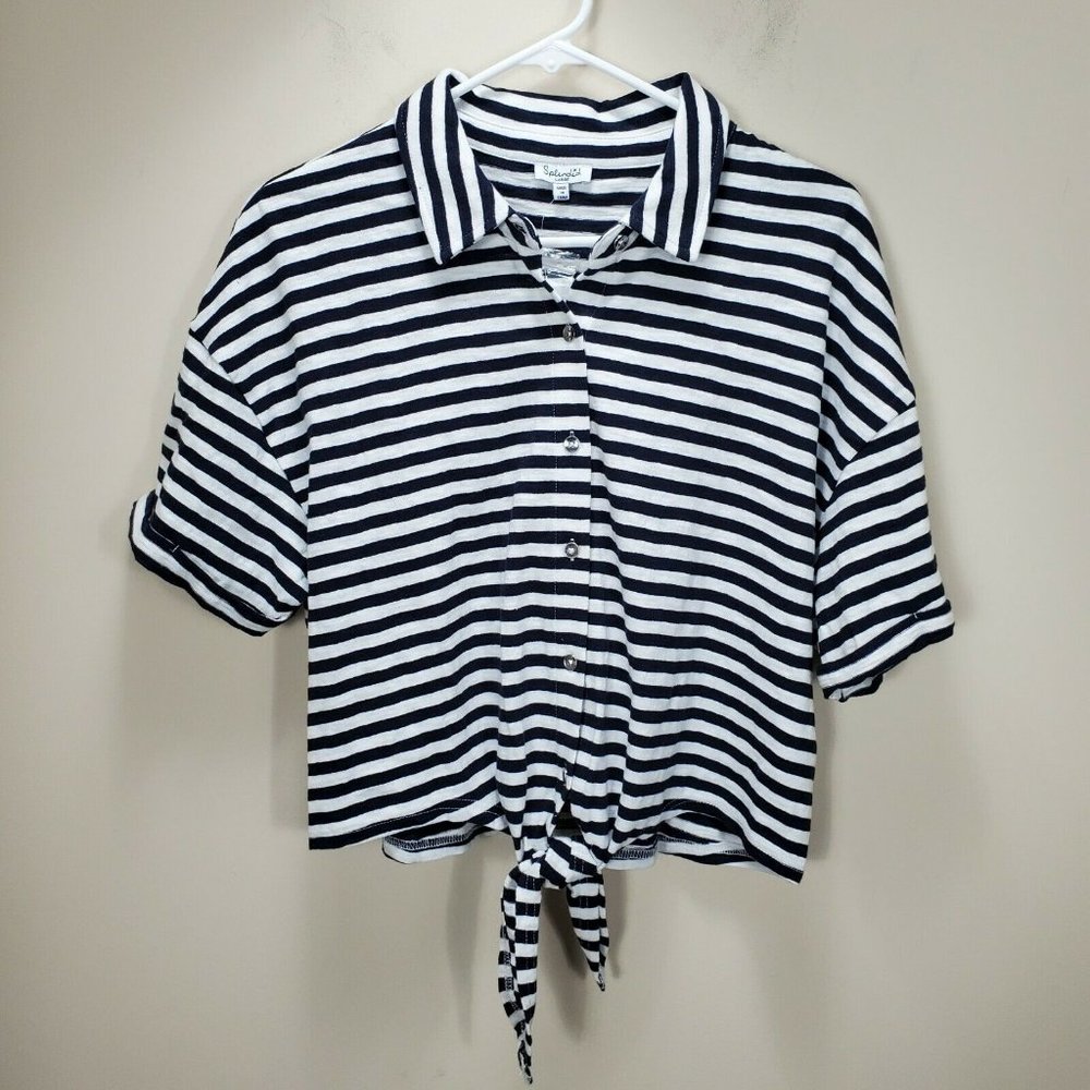 Splendid NWT Blue white‎ stripe top